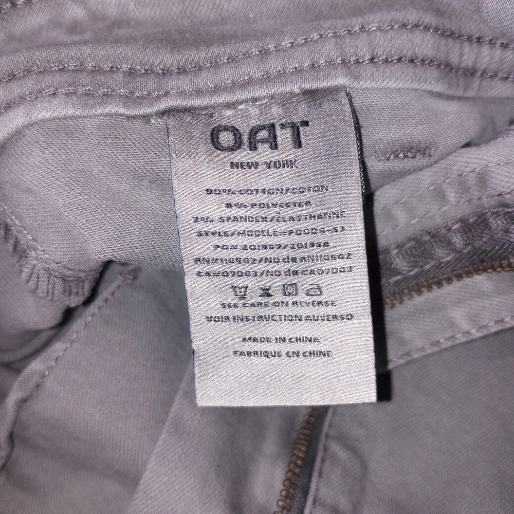 Oat New York Size 6 Women's 11" Wide Leg Jeans Gray Raw Hem Scandi Coastal - Picture 8 of 11